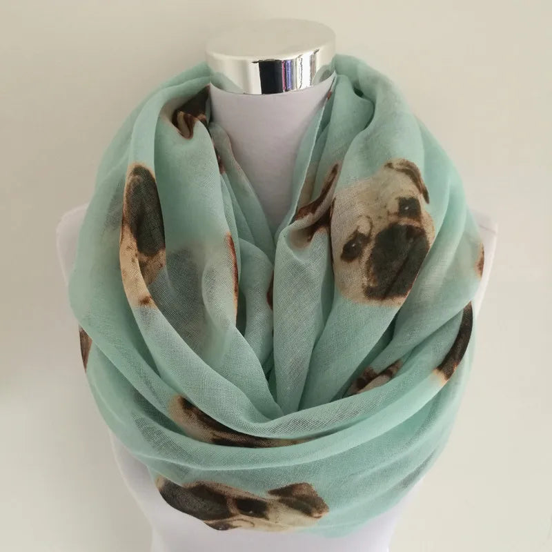 New Ladies Viscose Cotton Hedgehog Print Infinity Scarf for Women Variety of Animal Prints Circle Scarves Fashion Ring Scarfs