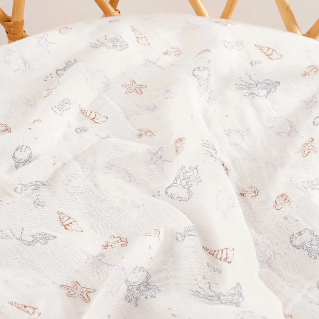 HappyFlute  Bamboo Cotton Baby Muslin Swaddle Baby Blanket Soft Baby Towel Wrap