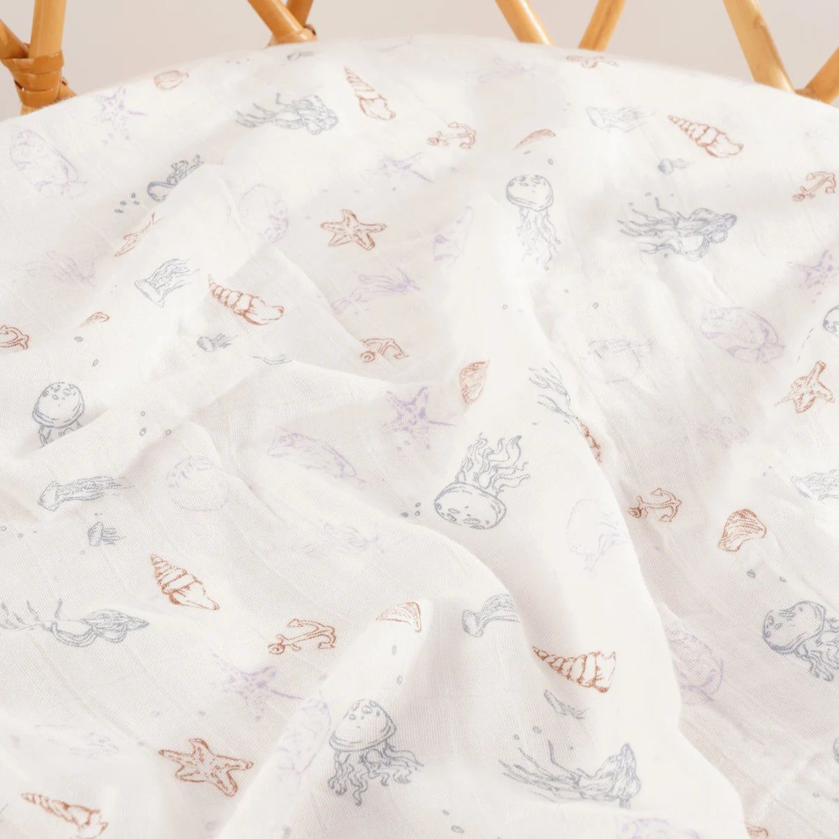 HappyFlute  Bamboo Cotton Baby Muslin Swaddle Baby Blanket Soft Baby Towel Wrap
