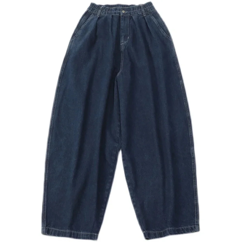 Straight Jeans Men Blue Loose Denim Trousers Neutral Y2K Jean Streetwear Casual Wide Jeans Mans Women Pants Men Baggy Men Jeans