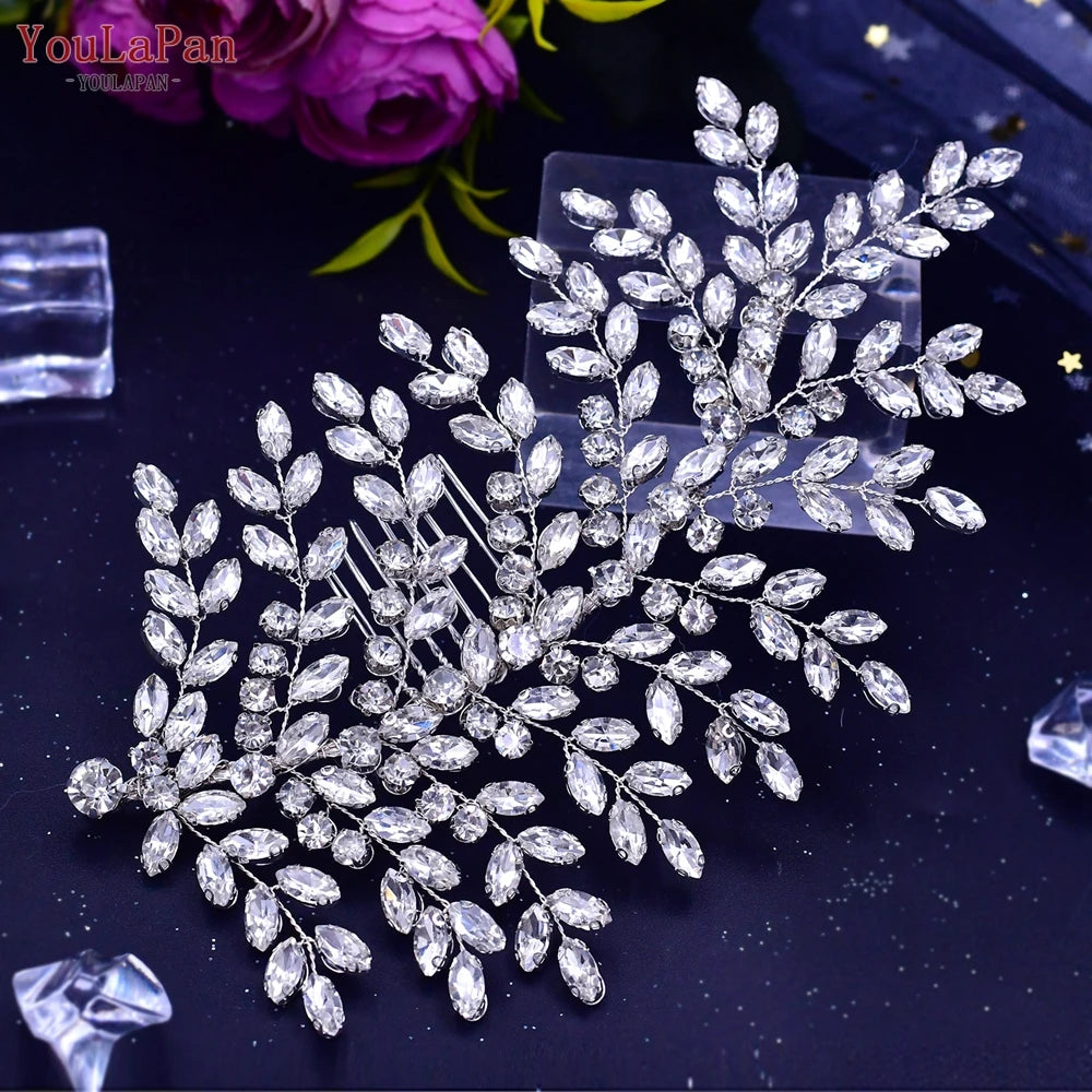 YouLaPan HP254 Wedding Hair Accessories Bridal Delicate Wire Headband Women Headpiece Bridal Handmade Crystal Hair Accessories