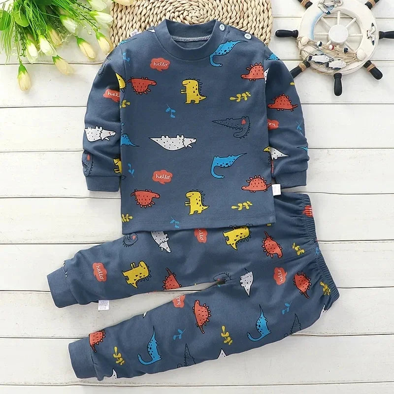 Kids Clothes Children Sets Children's Clothing Boys Girls CottonAutumn Winter Clothing Pants Sleepwear Underwear Christmas Gift