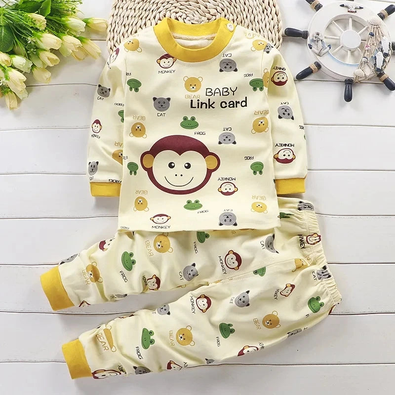 Kids Clothes Children Sets Children's Clothing Boys Girls Cotton Cartoon Autumn Winter Clothing Pants Sleepwear Underwear