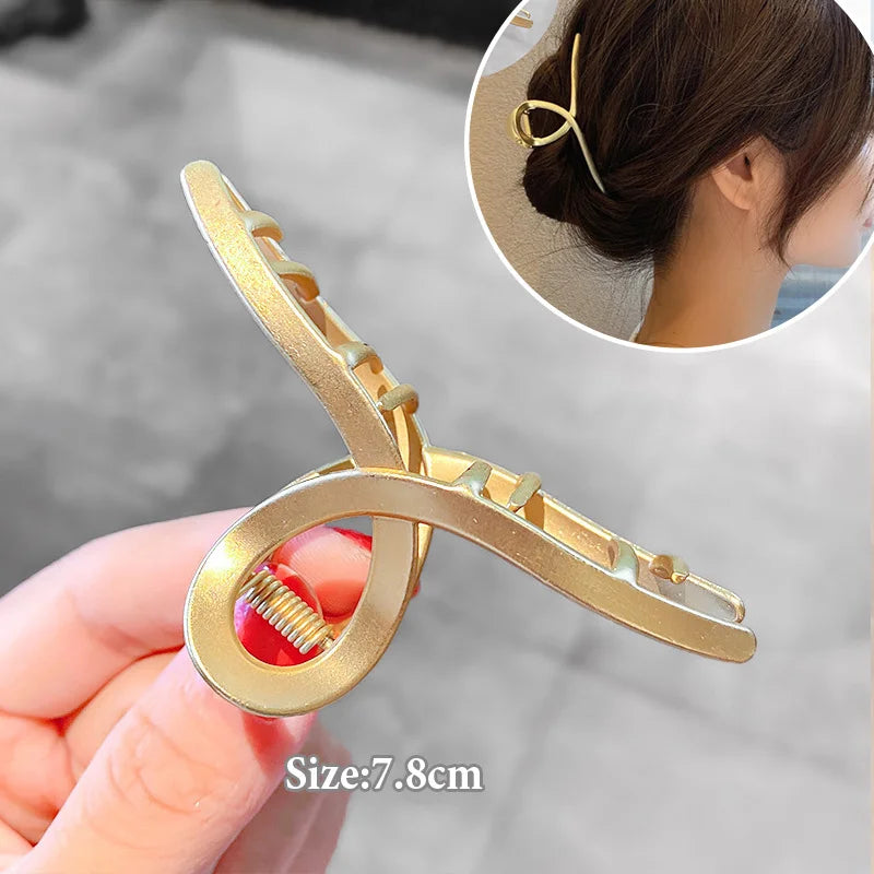 Women Geometric Hair Claw Girls Clamps Fashion Metal Hair Crab Cross Hair Clips Headband Hairpin Fashion Hair Accessories