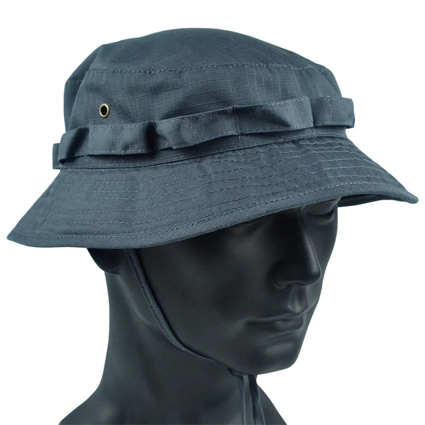 Tactical Boonie Hats Sun Fishing Hat Outdoor Camouflage Bobble Cap Hiking Fisherman Sniper Ghillie Bucket Hats