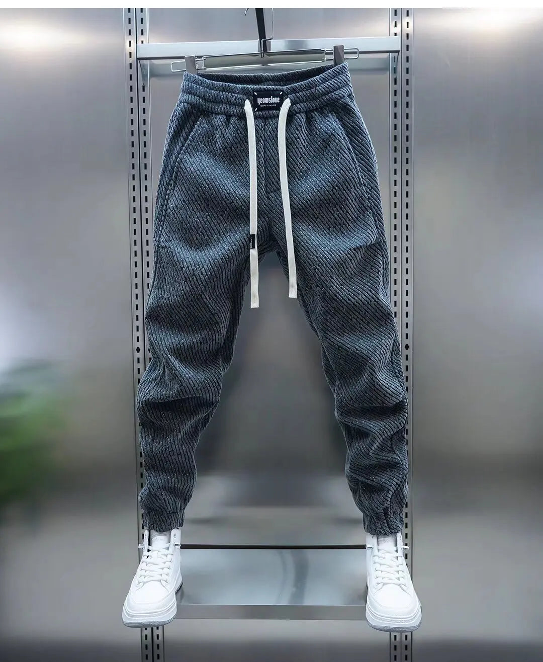 Spring and Autumn Men Harem Pants Zebra Striped Trousers Sport Clothing Cargo Sweatpants Brushed Loose Waist Versatile Pants