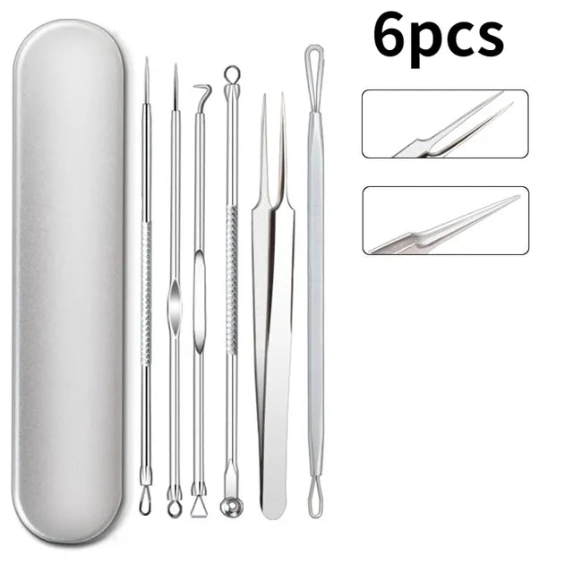 11/8/6/4pcs Acne Blackhead Removal Needles Black Dots Cleaner Black Head Pore Cleaner Deep Cleansing Tool Face Skin Care Tool