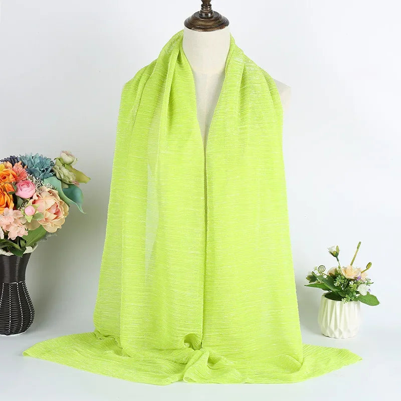 Scarves Women Plain Maxi Hijab Scarf Soft Soild Muslim Shawls Wraps Lady Viscose Head Scarfs Fashion Scarves 1Pc