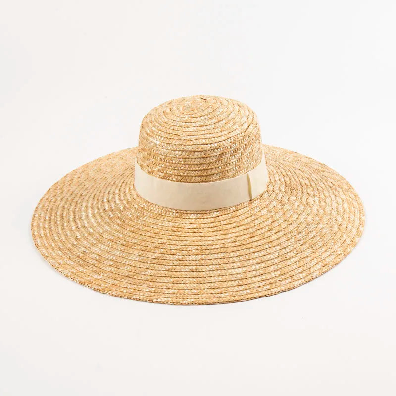 New Belt Strap Straw Sun Hat for Women Fashion Vacation Beach UV Hats WideBrim Panama Hats Outdoor Wholesale
