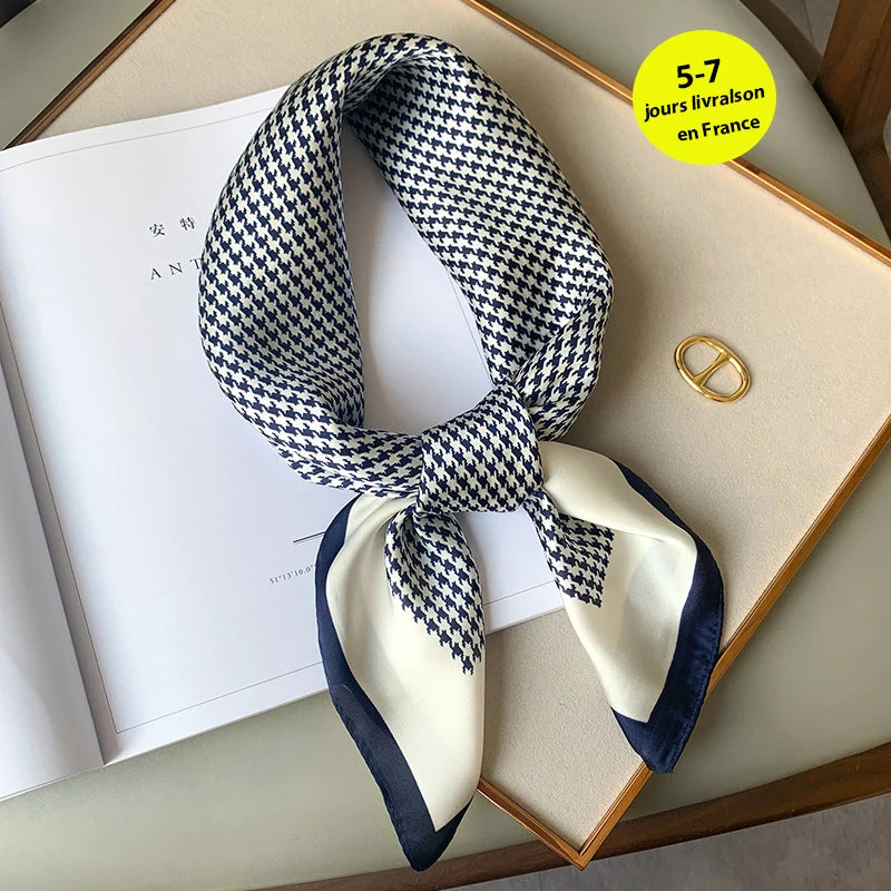 Fashion Scarves for Women Shawl Print Silk Satin Hijab Scarf Female Bandana 70*70cm Luxury Brand Square Shawls Scarfs for Ladies