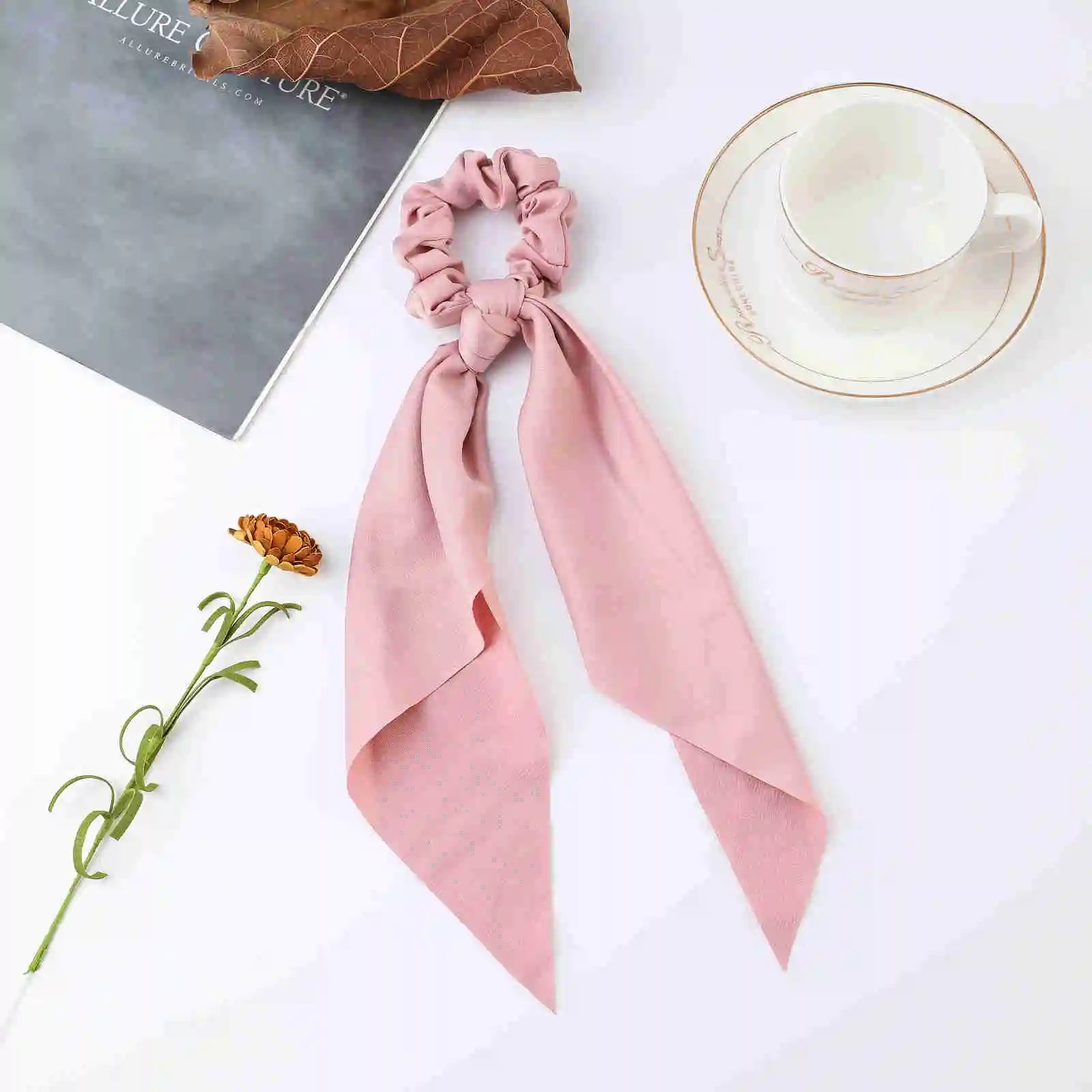 Fashion Dots Scrunchies Long Hair Rope Korean Hair Ties for Women Ponytail Scarf Sweet Elastic Hair Band Hair Accessories