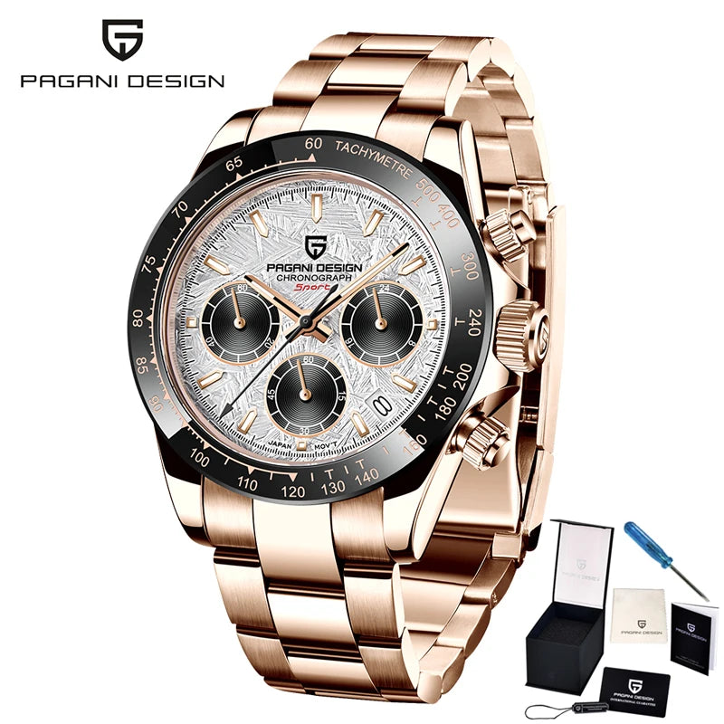 PAGANI DESIGN New Men Watches Quartz Business Watch Mens Watches Top Brand Luxury Watch Men Chronograph VK63