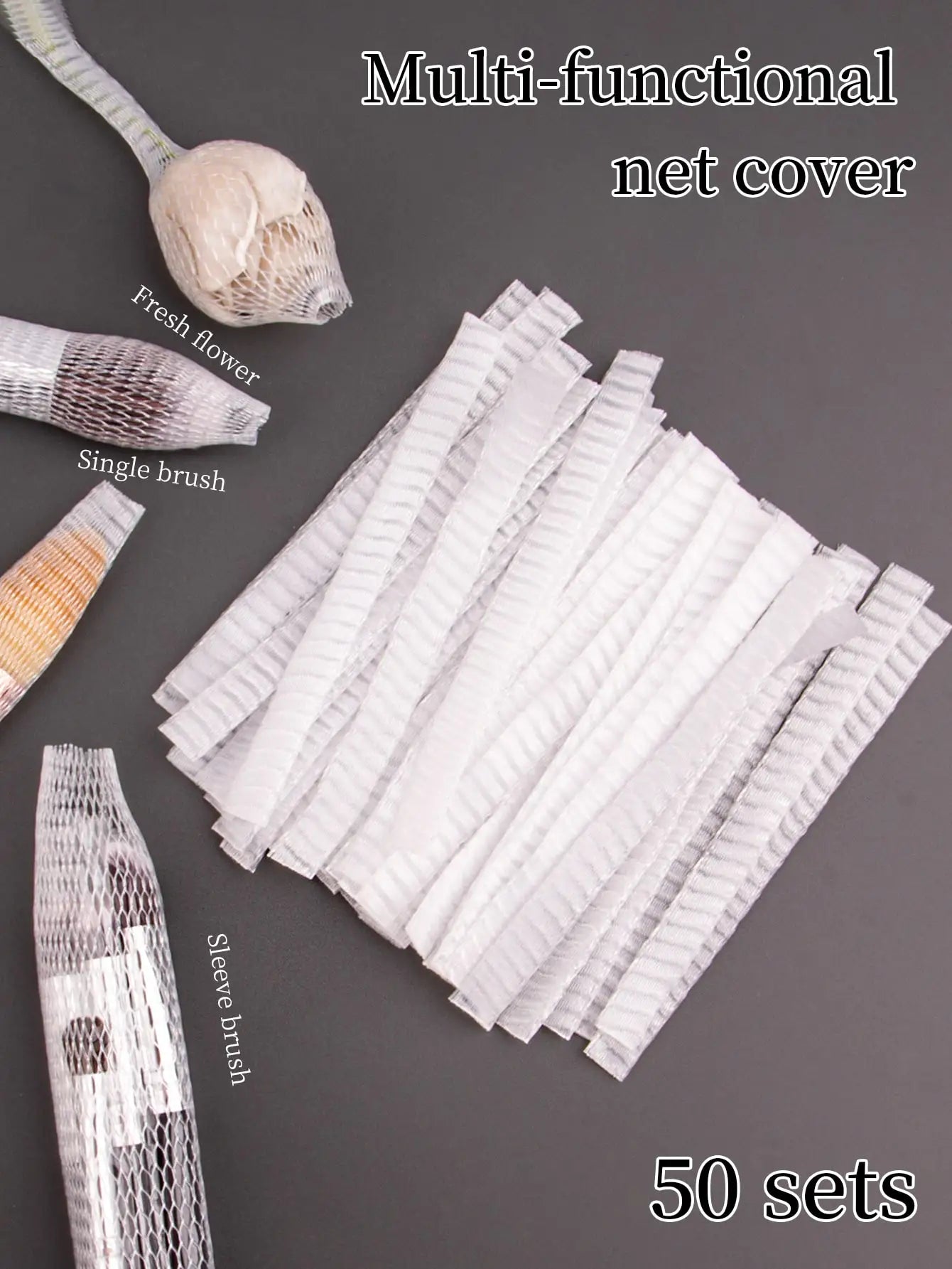 50PCS Makeup Brush Protective Mesh Set Rose Gauze Set Makeup Brush Protective Mesh Set Flower Protective Mesh Set - My Store