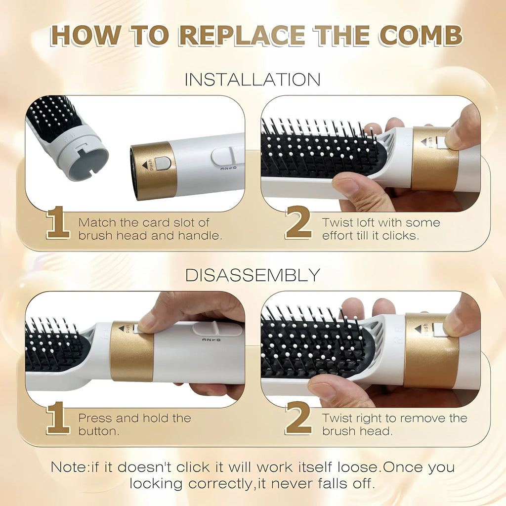 5 in 1 Electric Hair Brush Hair Dryer for Dyson Airwrap Automatic Curler Hair Straightener Hot Air Comb Hairdressing Appliance