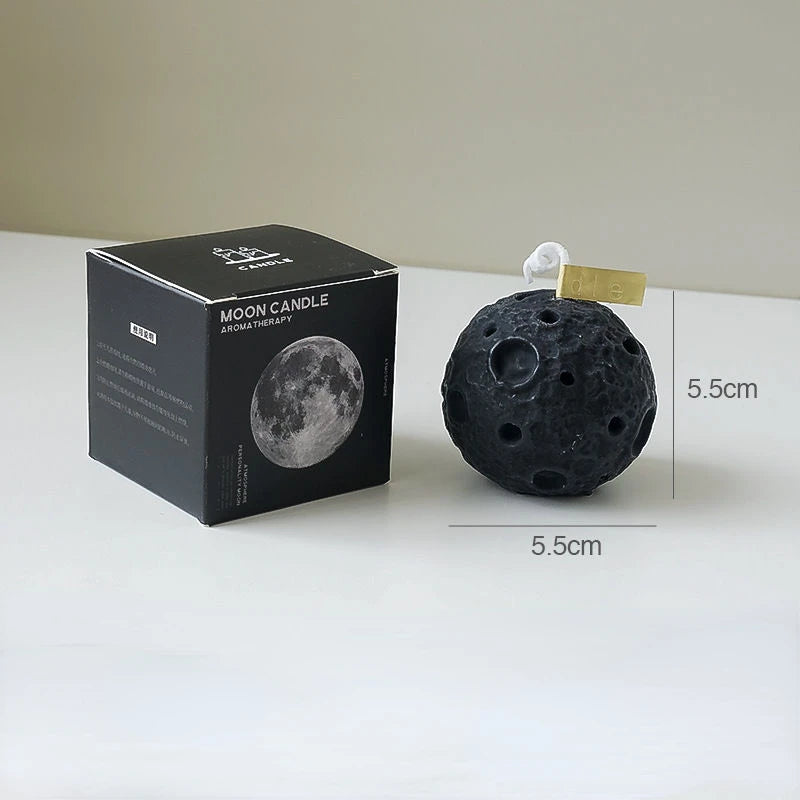 Moon Scented Candles Wholesale Ebony Agarwood Flavor Creative Hand Gift Birthday Gift Candle Black Moon Style Fragrance Candle