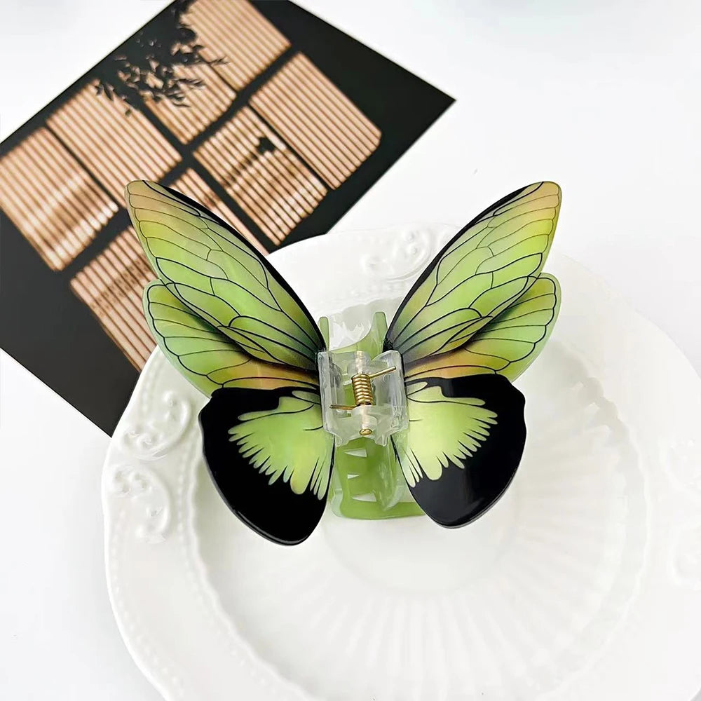 1Pc Big and Elegant Butterfly Hair Claw Clips,Colorful Claw Clips Accessories for Women Thin and Medium Hair，styling Accessories