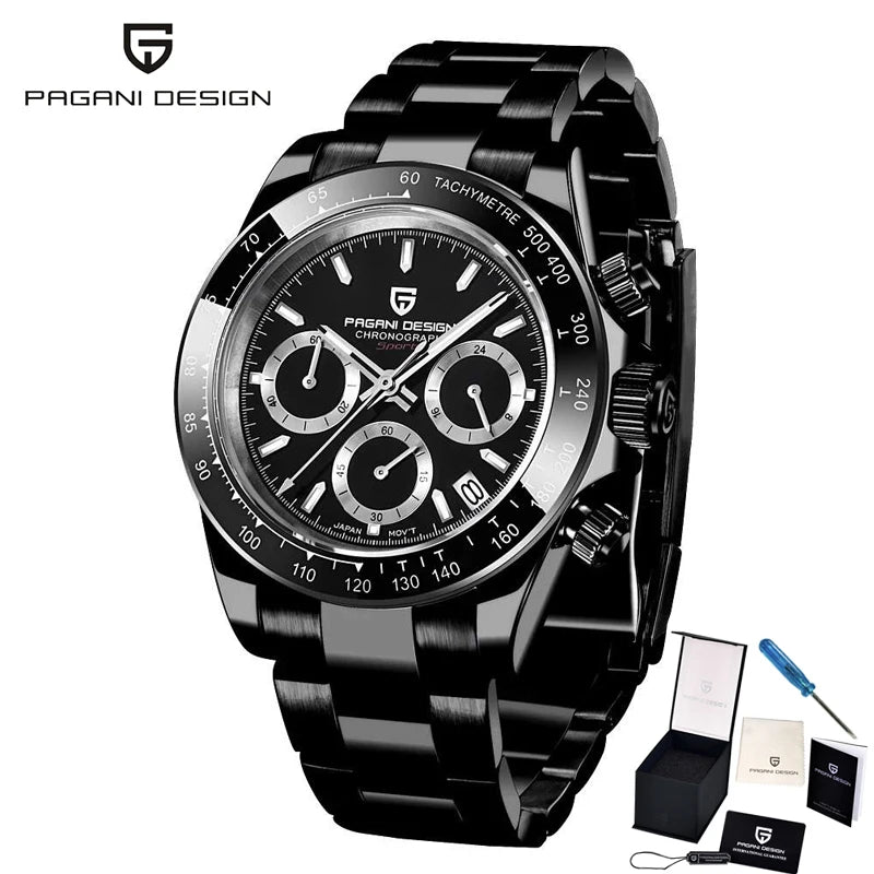 PAGANI DESIGN New Men Watches Quartz Business Watch Mens Watches Top Brand Luxury Watch Men Chronograph VK63