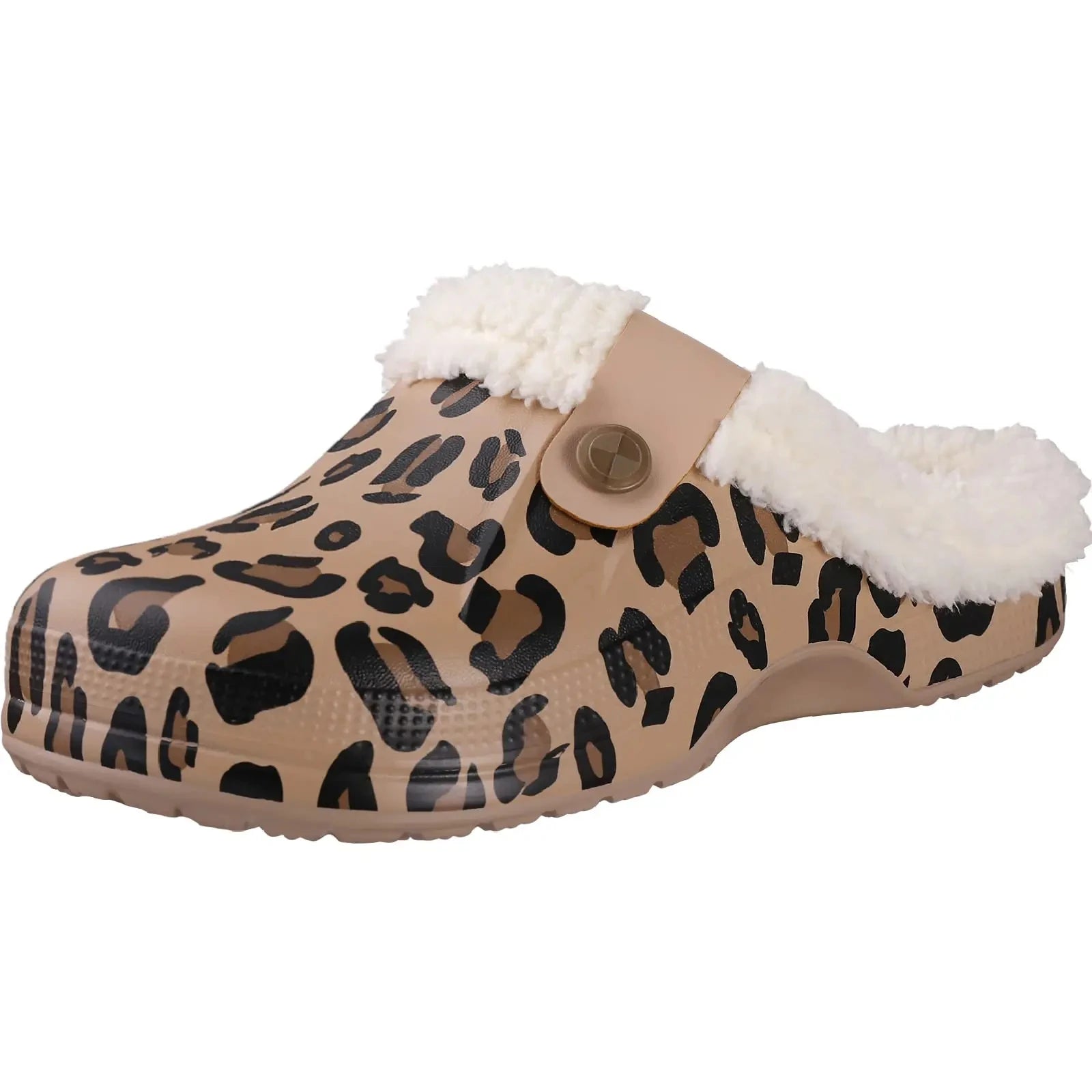 Evshine Warm Winter Man Slippers Antislip Waterproof Men Slippers Warm Comfy Clogs Fuzzy Fur Shoes Classic Plush Bedroom Slipper