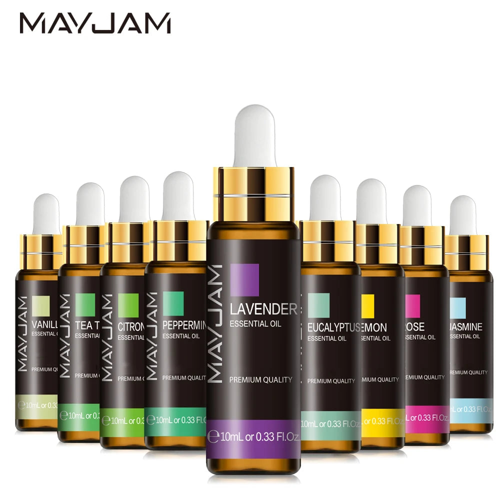 10ML Lavender Essential Oil Massage Skin Care Diffuser Patchouli Frankincense Bergamot Cedarwood Sandalwood Tea Tree Aroma Oil