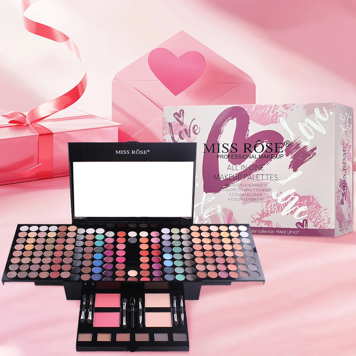 142-Color Eye Shadow, 3-Color Blush, 3-Color Eyebrow Powder Makeup Set, Makeup Artist's Special Makeup - My Store