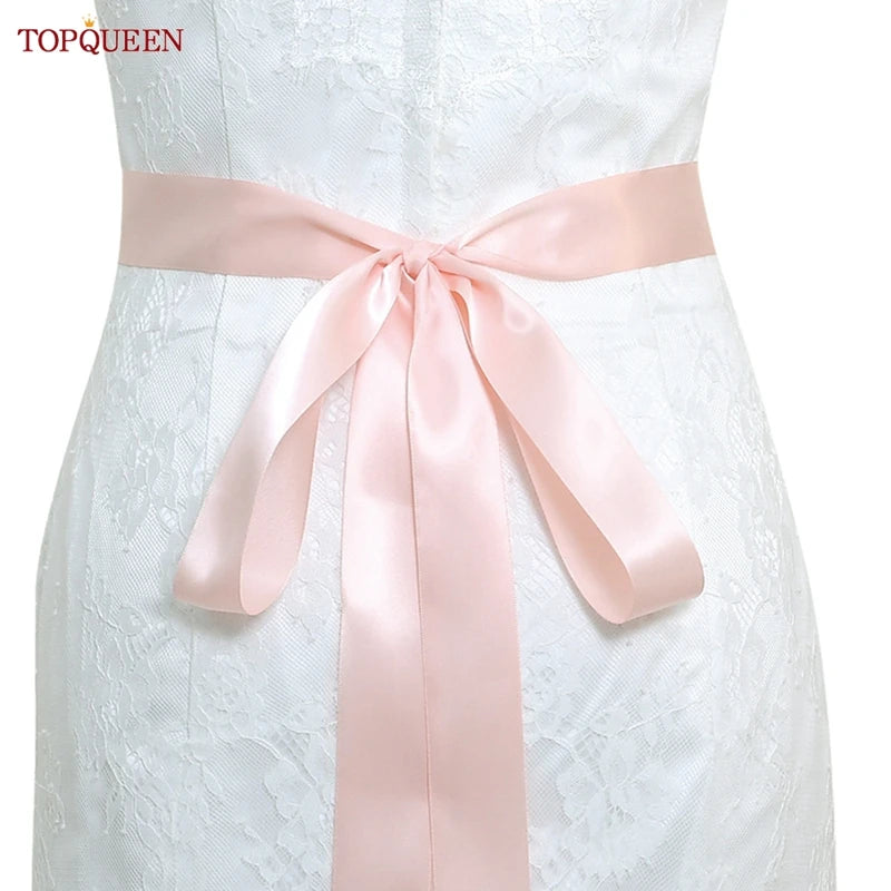 Topqueen Silver Rhinestone Belt Wedding Bride Belt Belts for Women Wide Rhinestones Appliques for Dresses Glitter Belt S04