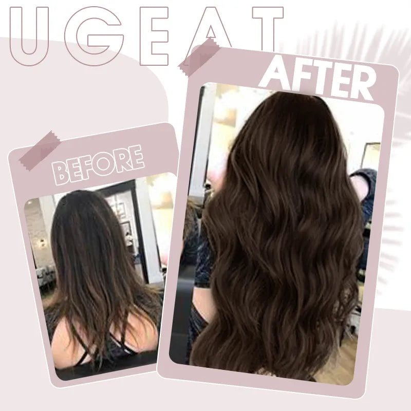 Ugeat Flat Tip Hair Extensions Human Hair Fushion Remy Hair 14-24" 50 Strands/Pack Natural Straight Keratin Hair Extensions