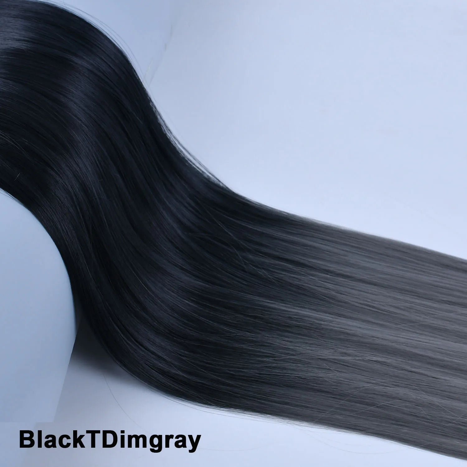 Women's Synthetic  String  Hair Extension No Clips No Glue Long Straight Invisible Hair Extensions Ombre Color Hairpiece
