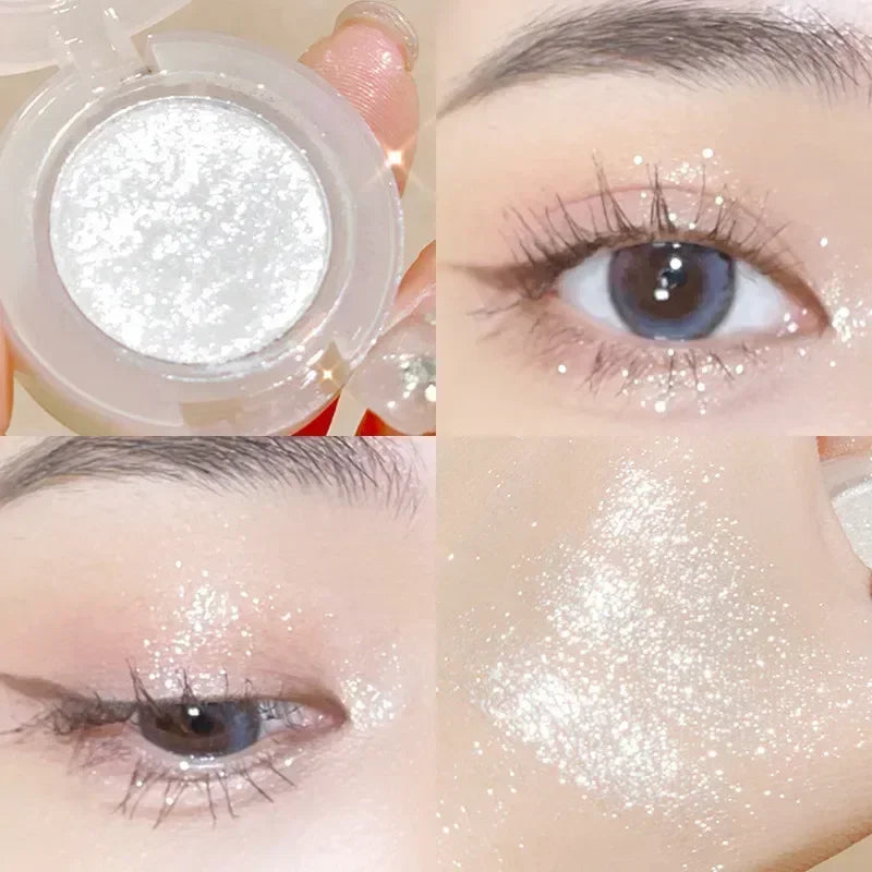 Monochrome Glitter Eyeshadow Pearlescent Highlighter Powder Makeup Diamond Eye Shadow Palette Bright Shiny Eye Makeup Cosmetics - My Store