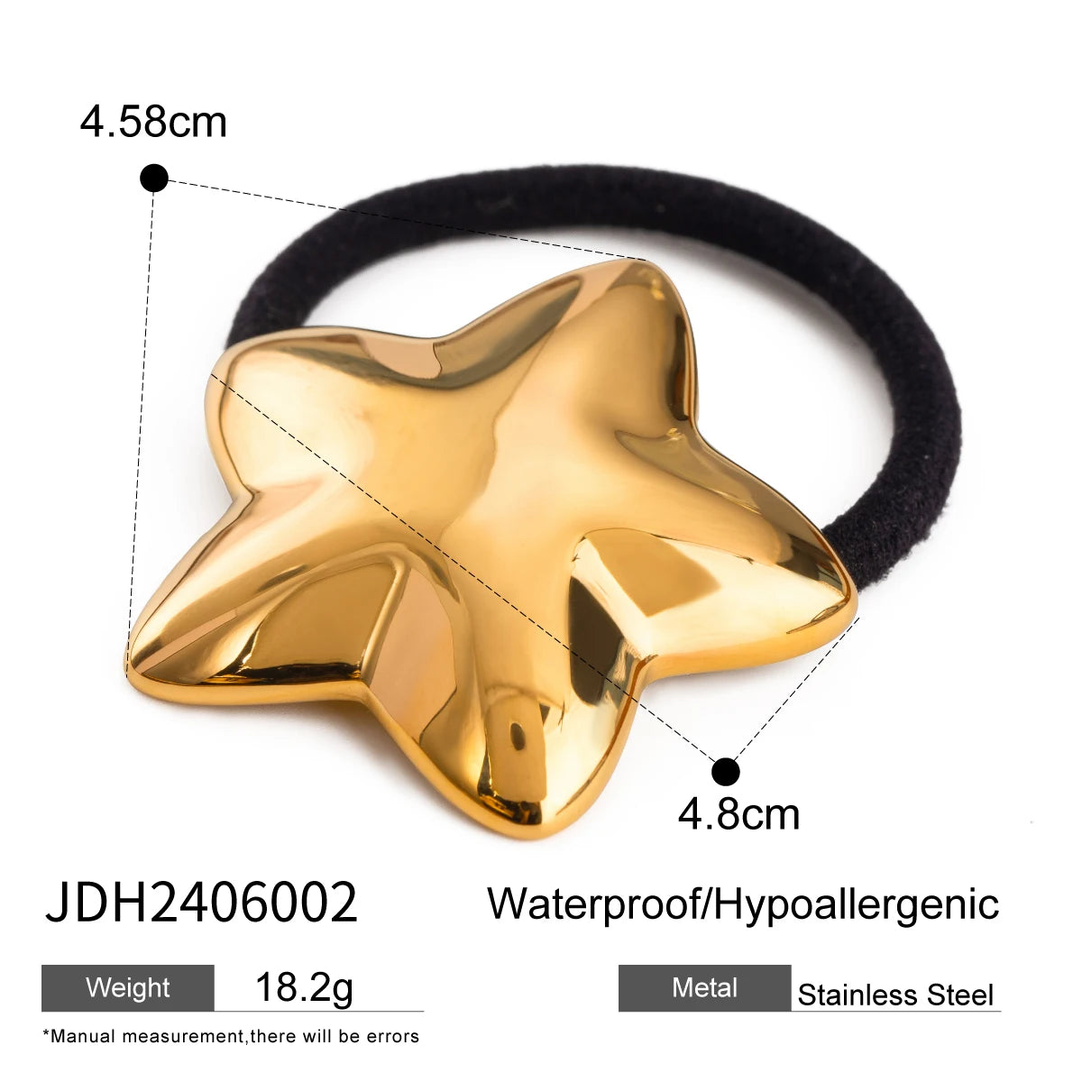 Uworld Starfish Hair Accessories 18K Gold Color Waterproof Stainless Steel Hairpin Headband 2024 Hair Accessories Fashion Jewelr