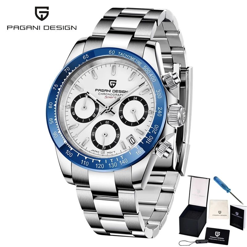 PAGANI DESIGN New Men Watches Quartz Business Watch Mens Watches Top Brand Luxury Watch Men Chronograph VK63