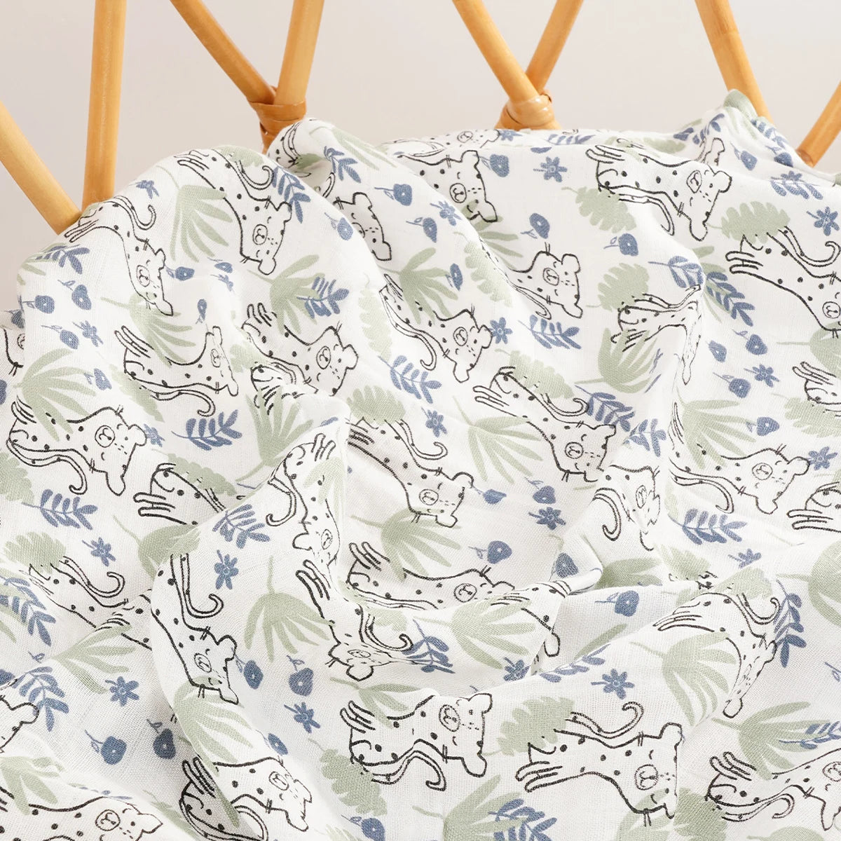 HappyFlute  Bamboo Cotton Baby Muslin Swaddle Baby Blanket Soft Baby Towel Wrap