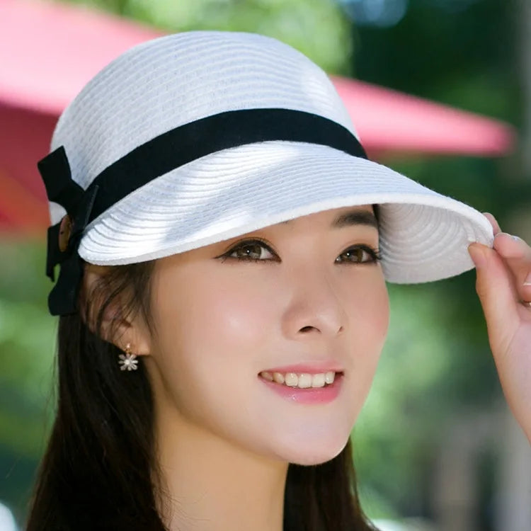 Hats Women's Summer Straw Hat Sunshade Beach Hat Equestrian Hat Sunscreen Sun Hat Duck Tongue Hat Outdoor Travel Summer