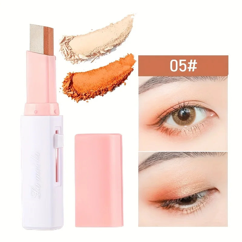 2 in 1 Pearly Highlighter Eyeshadow Stick Makeup Waterproof Long Lasting Glitter Eyeshadow Eyeliner Stick Eyes Makeup Cosmetics - My Store
