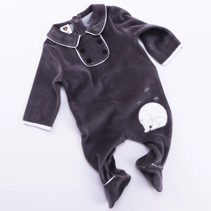 Baby Romper Pyjamas Kids Clothes Long Sleeves Children Clothing Heart Star Baby Overall Children Boy Girl Clothes Footies Romper