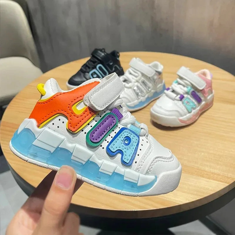 Four Seasons Children Sneakers Girls Boys Non-Slip Sports Shoes Toddler Non-Slip Sneaker Casual Soft Shoes Kids Outdoor Shoes