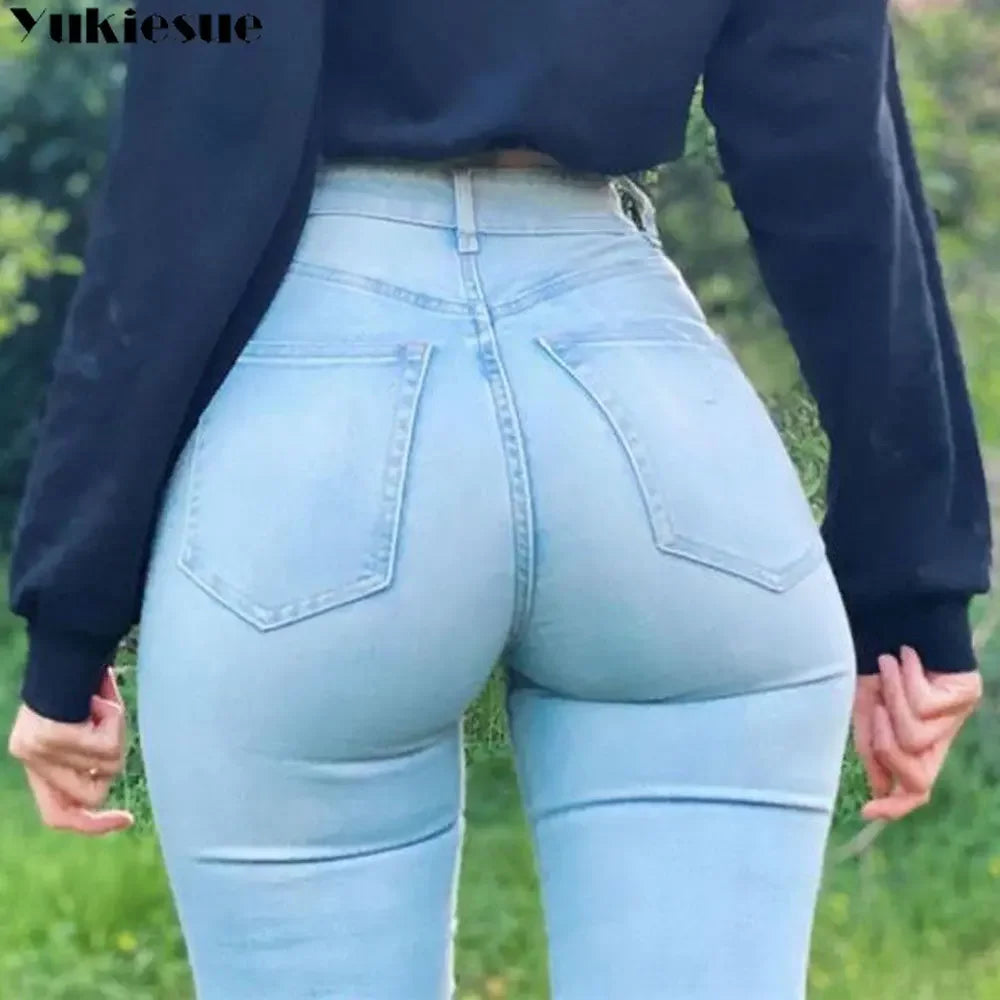 New Spring Sexy Vintage Fashion Y2k Streetwear Stretch Women's Jeans Skinny Jeans for Women High Waist Long Jean Woman Pants