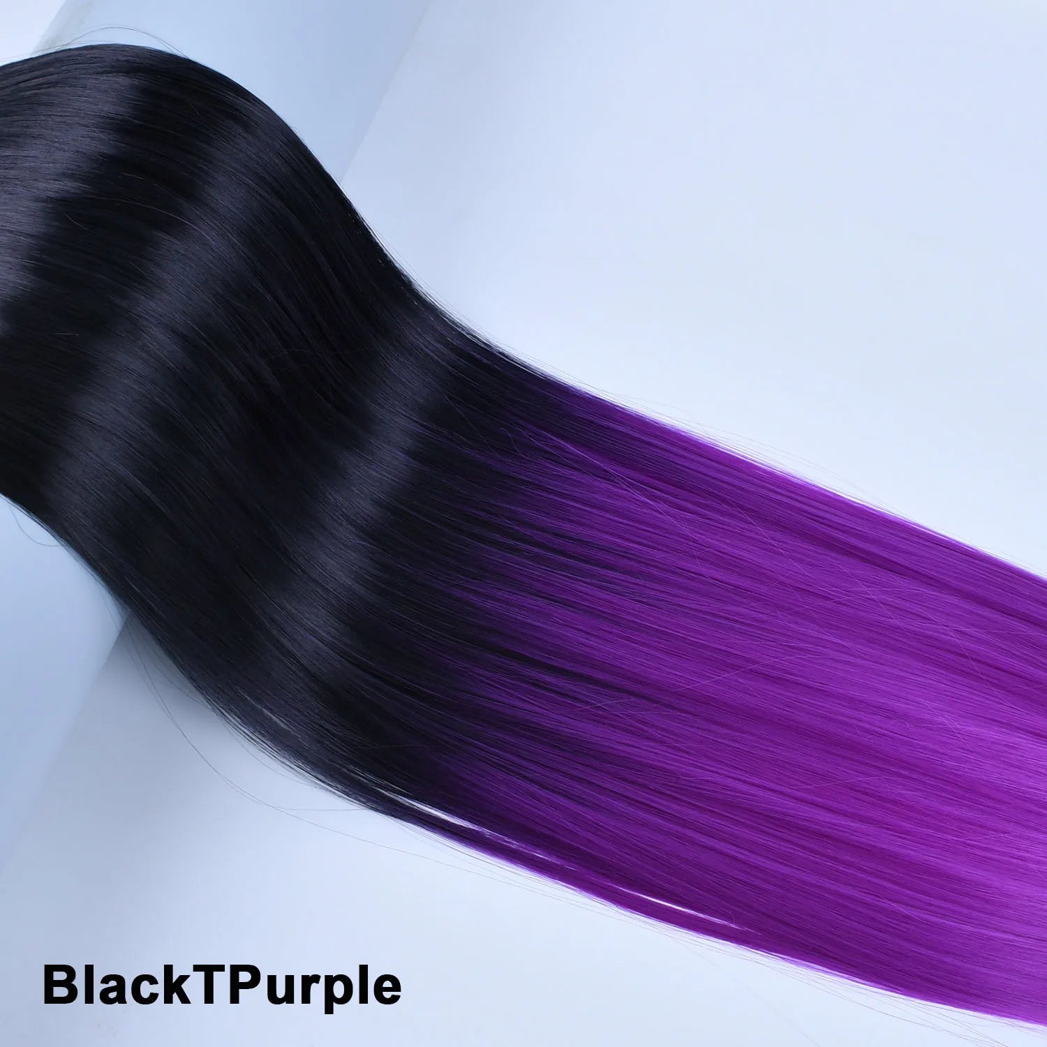 Women's Synthetic  String  Hair Extension No Clips No Glue Long Straight Invisible Hair Extensions Ombre Color Hairpiece