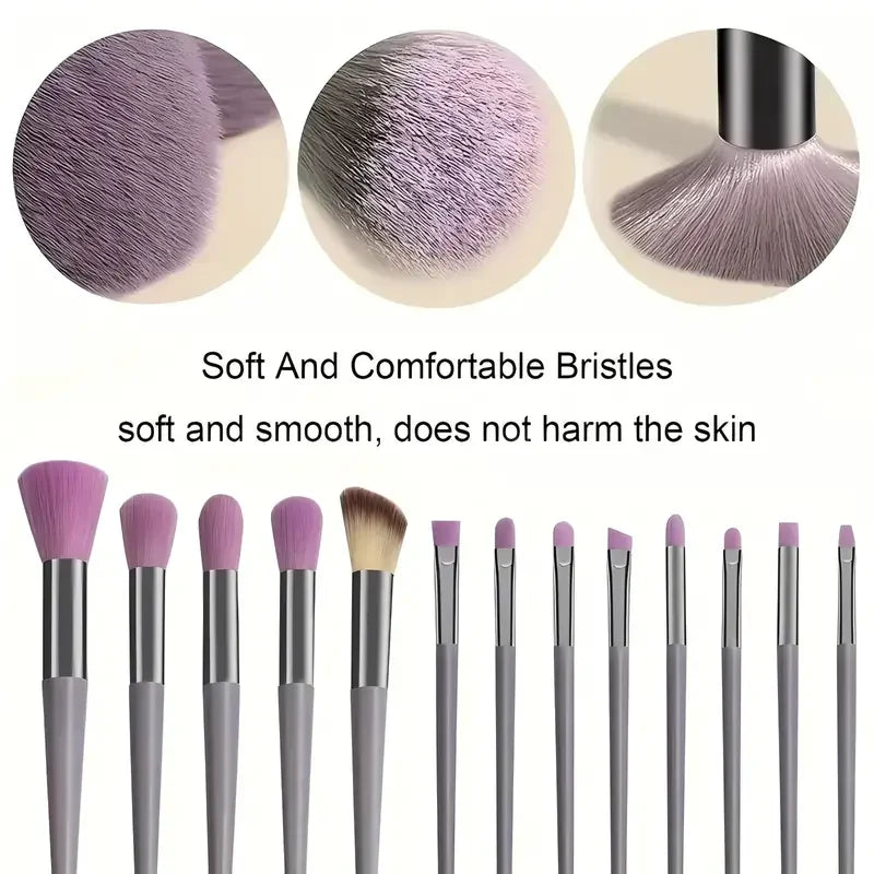Professiona 13PCS Makeup Brushes Set Foundation Eyeshadow Blush Powder Blending Soft Fluffy Cosmetic Full Set Female Makeup Tool - My Store