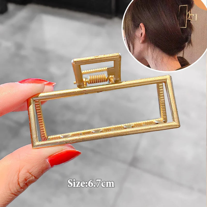 Women Geometric Hair Claw Girls Clamps Fashion Metal Hair Crab Cross Hair Clips Headband Hairpin Fashion Hair Accessories