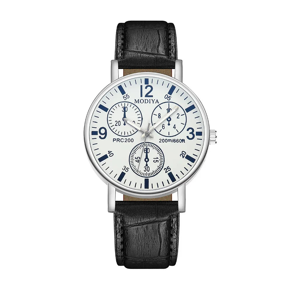 Men's Watches Business Wrist Watch Luxury Leather Strap Analog Watches Quartz Wristwatches Clock Men Women Casual Simple Watch