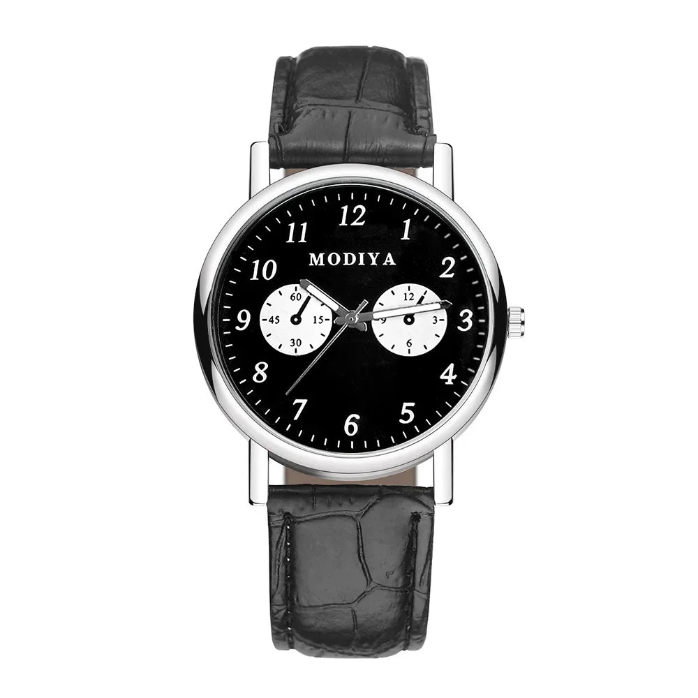Men's Watches Business Wrist Watch Luxury Leather Strap Analog Watches Quartz Wristwatches Clock Men Women Casual Simple Watch