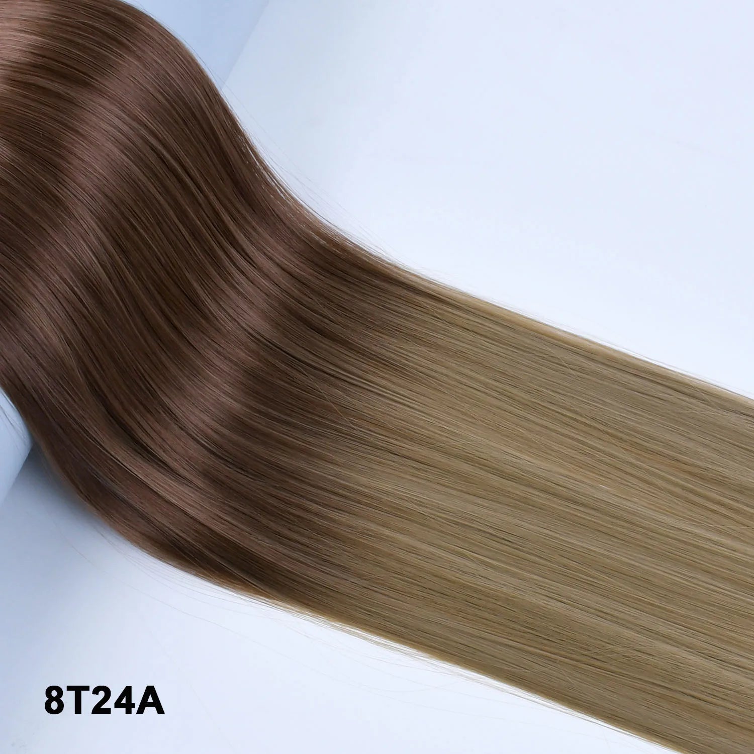 Women's Synthetic  String  Hair Extension No Clips No Glue Long Straight Invisible Hair Extensions Ombre Color Hairpiece