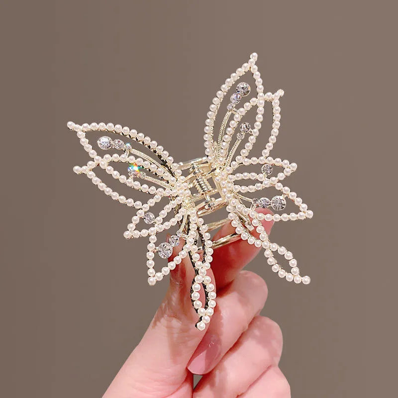 Fashion Metal Openwork Hair Claw Butterfly Hair Clips for Women Girl Elegant Ponytail Claw Clip Vintage Hairpin Hair Accessories