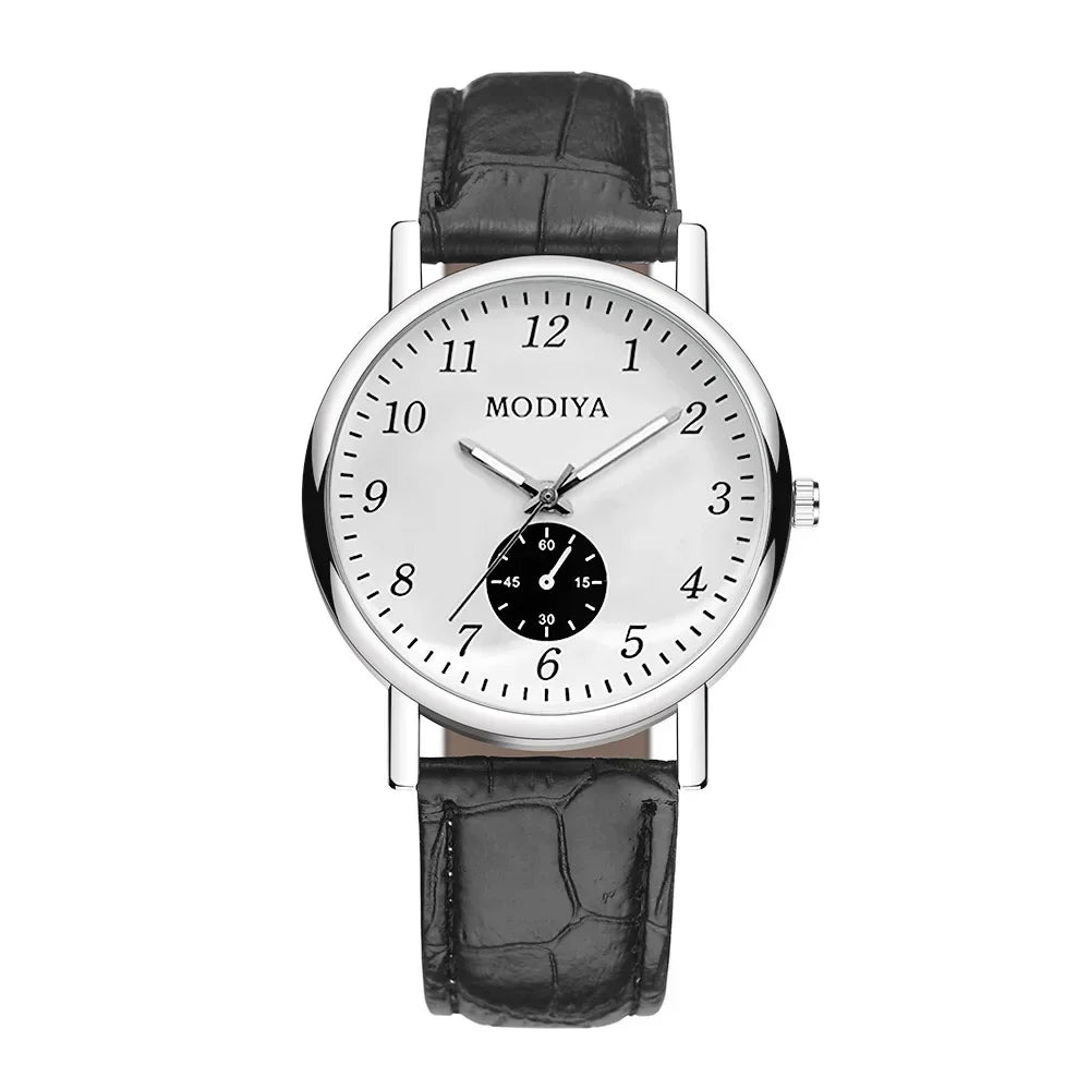 Men's Watches Business Wrist Watch Luxury Leather Strap Analog Watches Quartz Wristwatches Clock Men Women Casual Simple Watch