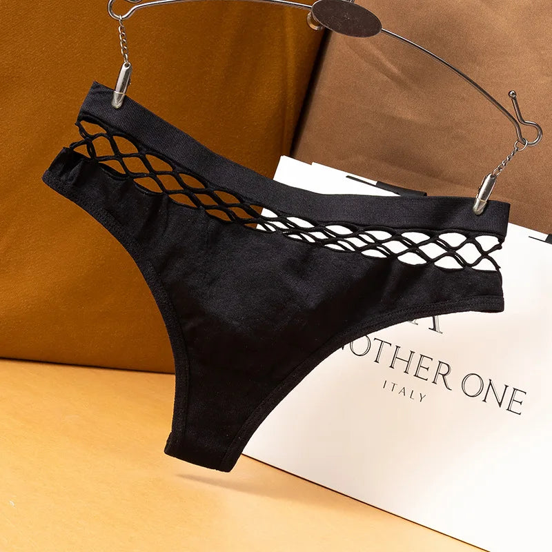 Mesh Hollow Out Thong Women Panties Sexy Breathable Underwear Ladies Briefs Lingere Panty Underware Womens Lingerie Thongs