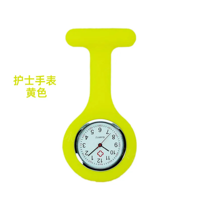 Mini Cute Pocket Watches Silicone Nurse Watch Brooch Tunic Fob Watch With Free Battery Doctor Medical Unisex Watches Clock
