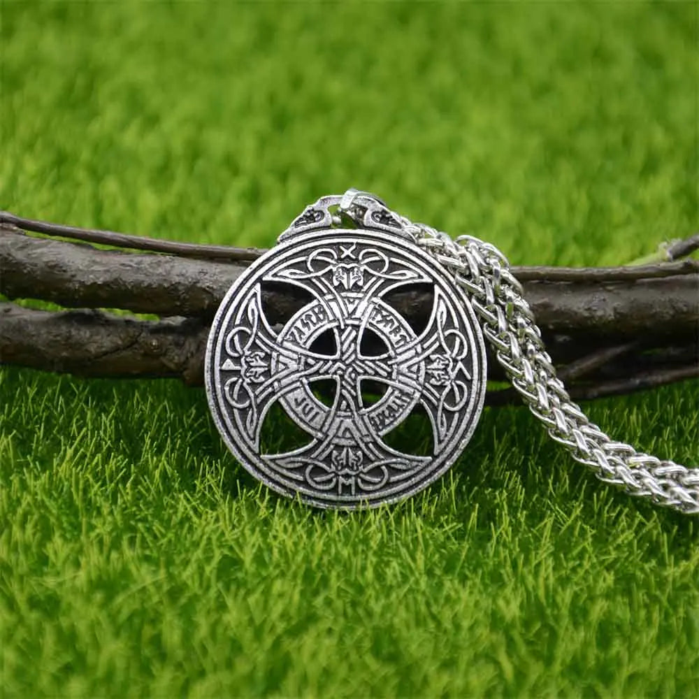 Nostalgia Irish Knot Viking Cross Norse Runes Jewelry Men Necklace Charms Pendants Amulet Talisman Jewlery
