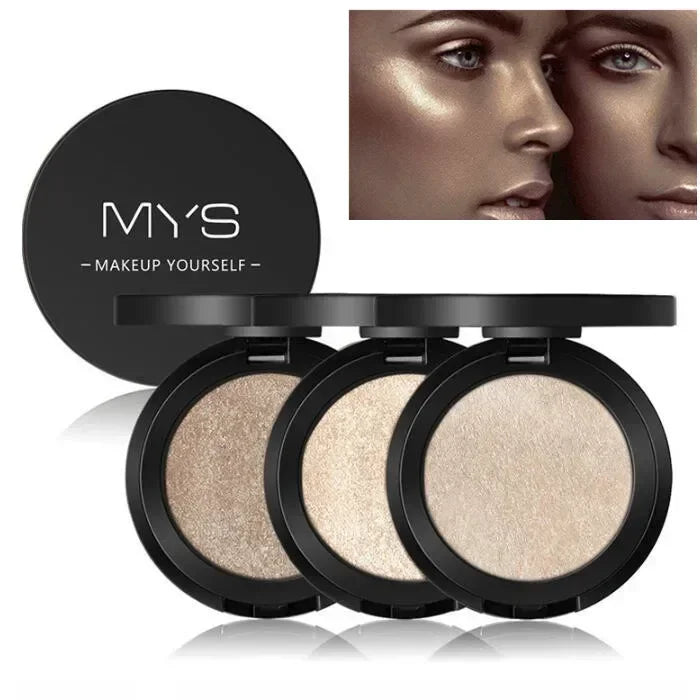 MYS Brand Face Makeup Powder 6 Color Waterproof Minerals Shimmer Brightener Contour Bronzer Highlighter Makeup Palettes - My Store