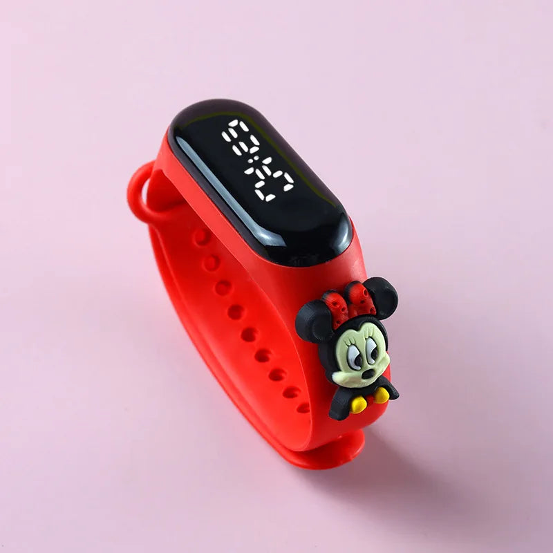 Disney Children's Watch Fashion Cartoon Watches Electronic Digital LED Display Watches Waterproof Holiday Gift Kids Watches
