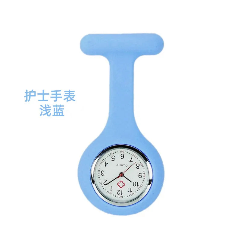 Mini Cute Pocket Watches Silicone Nurse Watch Brooch Tunic Fob Watch With Free Battery Doctor Medical Unisex Watches Clock